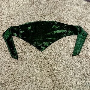 Green leopards print bandana top